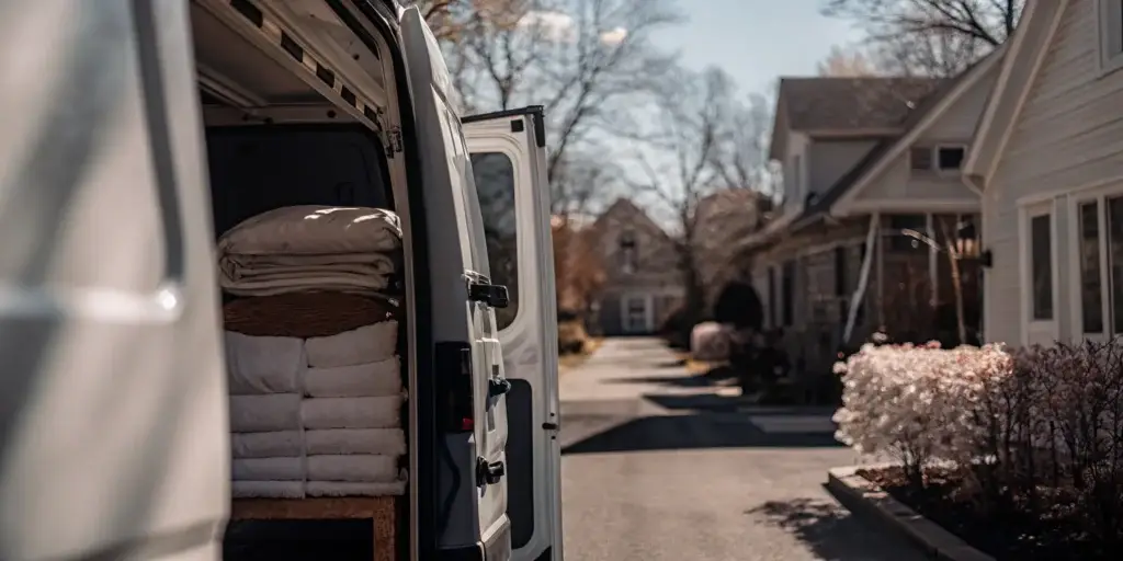 Best laundry pickup and delivery van in Locust Valley.