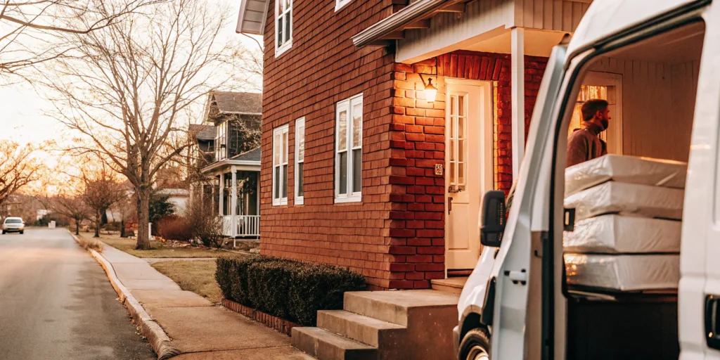 Mill Neck laundry pickup and delivery van.