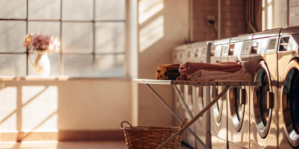 A clean and modern laundromat in Old Brookville, considered the best for its quality service.